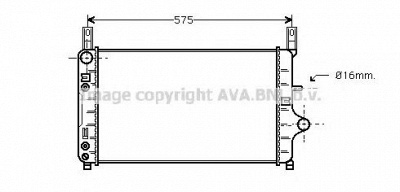 AVA QUALITY COOLING fd2128 -  Радиатор, охлаждение двигателя